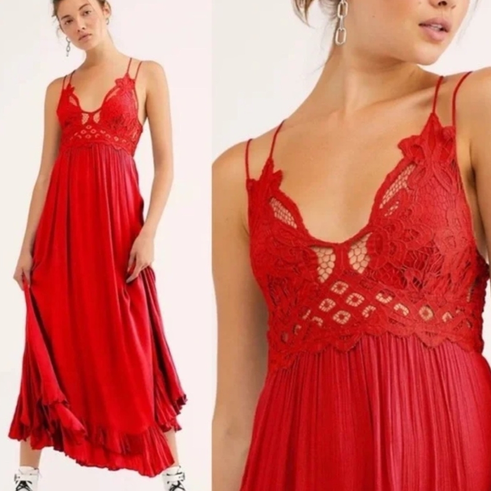 Free People Intimately Free Adella lace maxi - NWOT M